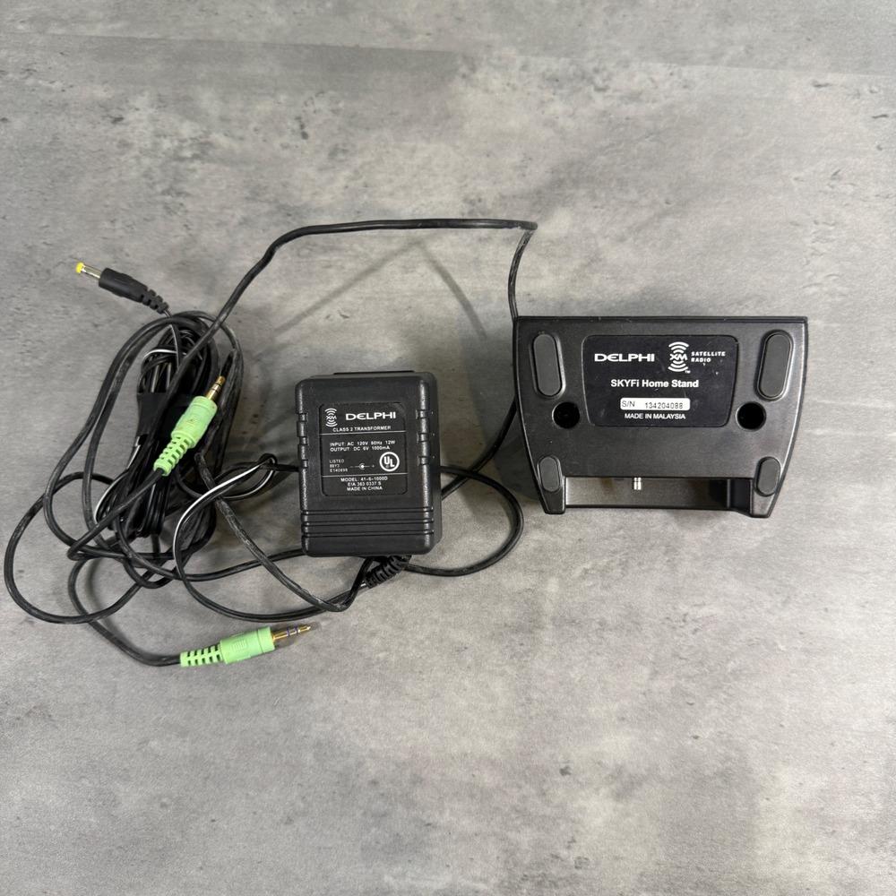 Delphi SKYFi Home Stand XM Satellite Radio Base Black Power Cord 41-6-1000D
